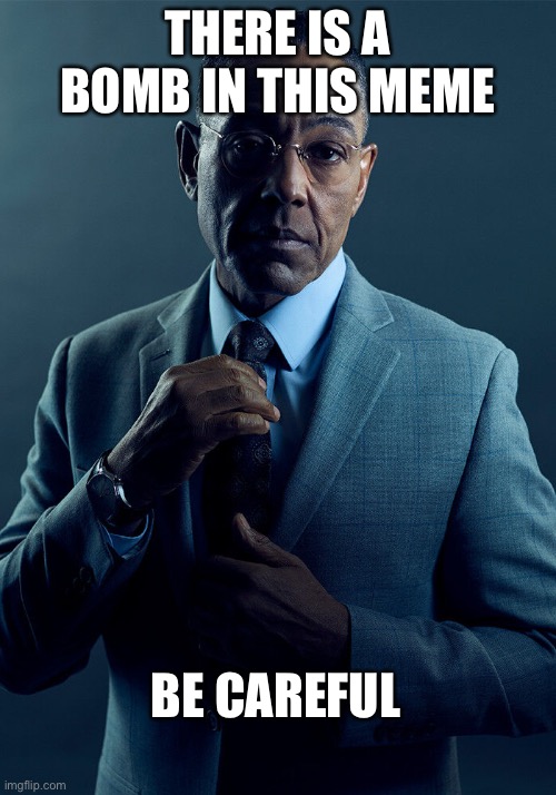 Gus Fring we are not the same | THERE IS A BOMB IN THIS MEME; BE CAREFUL | image tagged in gus fring we are not the same | made w/ Imgflip meme maker