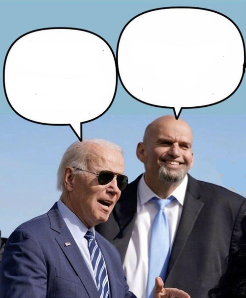 Biden and Fetterman Blank Meme Template