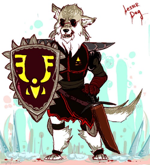 omfg hes so hot~ | image tagged in underfell lesser dog | made w/ Imgflip meme maker