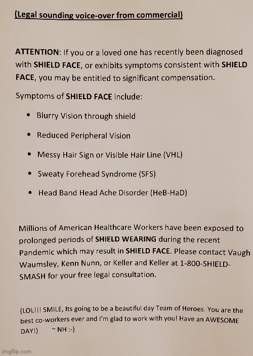 Shield Face | image tagged in shield,mask,healthcare,therapist,covid-19,funny | made w/ Imgflip meme maker