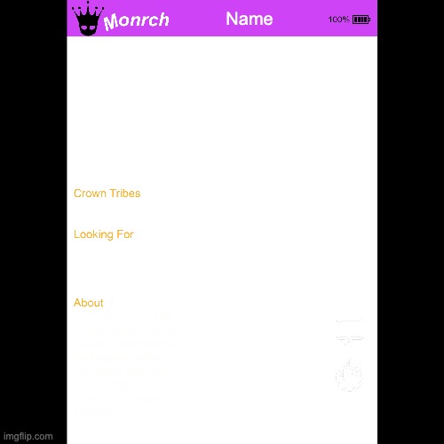 Monrch - You Belong | Name; Statistics; Tribes; Looking For; About | image tagged in imperial court system | made w/ Imgflip meme maker