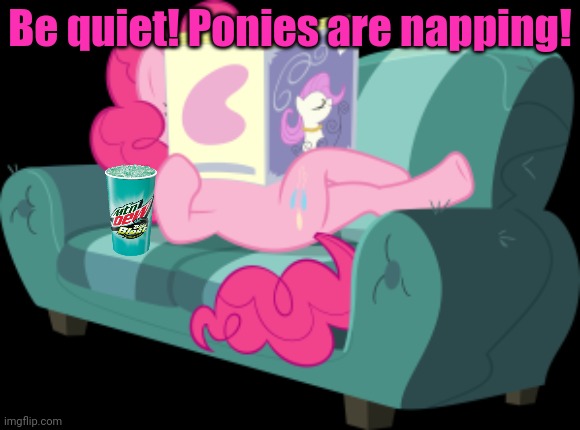 Be quiet! Ponies are napping! | made w/ Imgflip meme maker