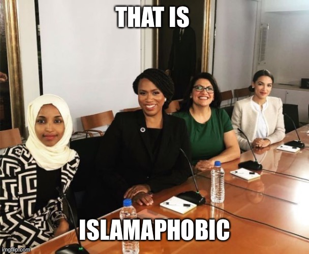 The Squad | THAT IS ISLAMAPHOBIC | image tagged in the squad | made w/ Imgflip meme maker