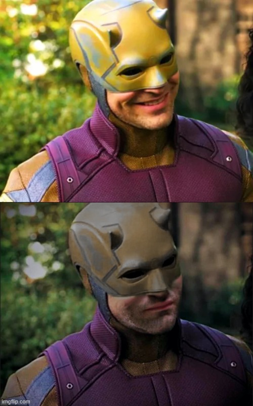 Depression Daredevil | image tagged in reaction | made w/ Imgflip meme maker
