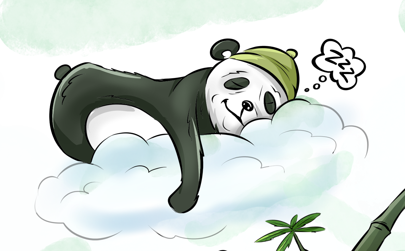 Sleeping Puff Puff Panda Blank Meme Template