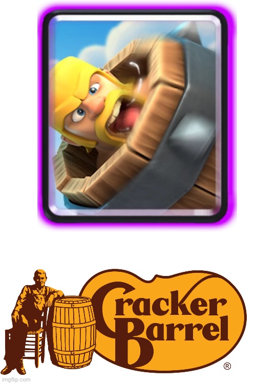 CR is great game | image tagged in clash royale,barbarian,cracker | made w/ Imgflip meme maker