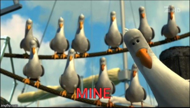 YOURE MINEEEEE | MINE | image tagged in nemo seagulls mine | made w/ Imgflip meme maker