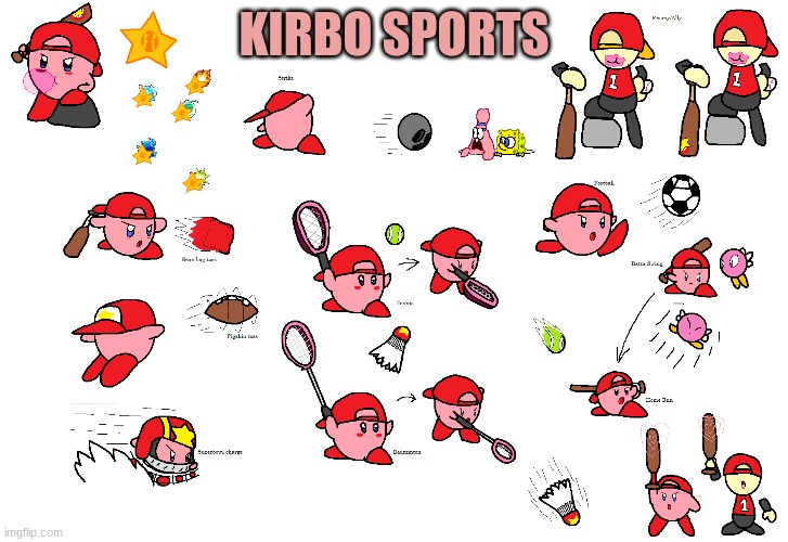 kirbo sports | KIRBO SPORTS | image tagged in funny | made w/ Imgflip meme maker