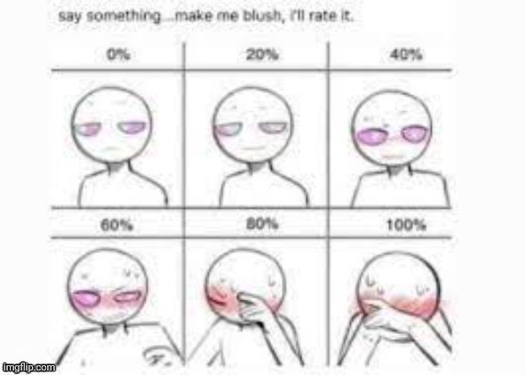 Say something make me blush I'll rate it | image tagged in say something make me blush i'll rate it | made w/ Imgflip meme maker