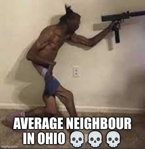 Average Neighbour in ohio ??? | AVERAGE NEIGHBOUR IN OHIO 💀💀💀 | image tagged in goofy memes,ohio state,quandale dingle | made w/ Imgflip meme maker