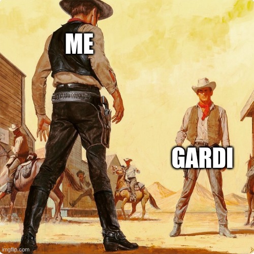 Quick Draw Standoff | ME GARDI | image tagged in quick draw standoff | made w/ Imgflip meme maker