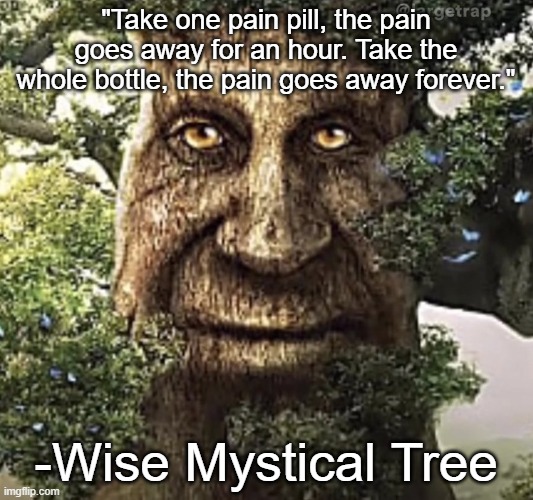 Insulated Travel Coffee Mug Wise Mystical Tree Meme Upscaled