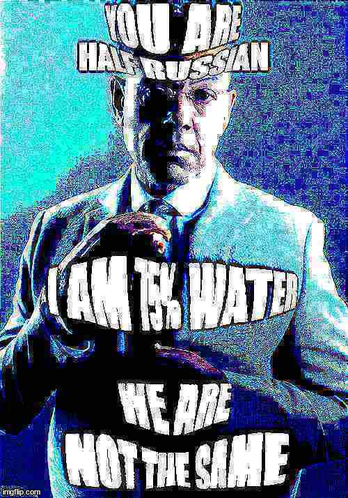 Wa'er | image tagged in deep fried,gus fring we are not the same,water | made w/ Imgflip meme maker