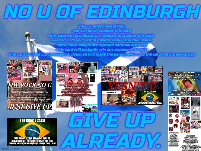 High Quality No U of Edinburgh Blank Meme Template