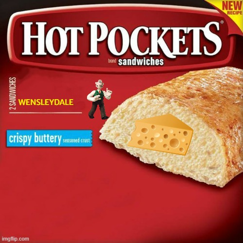 if hot pockets had more new flavors part 2 | WENSLEYDALE | image tagged in hot pockets box,wallace and gromit,cheese,fake | made w/ Imgflip meme maker