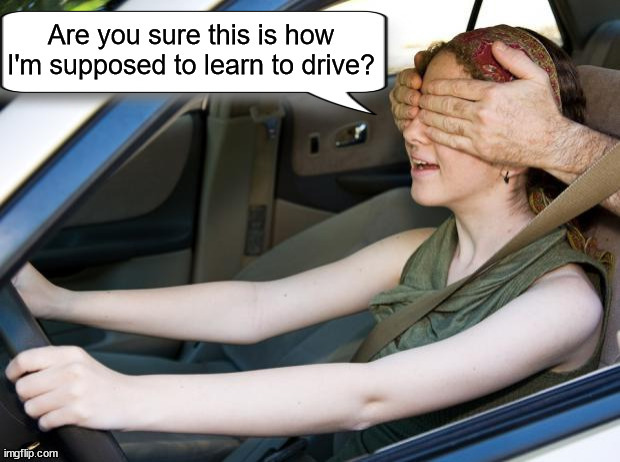 LEARNING TO DRIVE | image tagged in humor | made w/ Imgflip meme maker