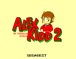 Alex Kidd 2 title screen Blank Meme Template