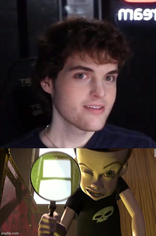 bro lookin like sid from toy story | image tagged in dream face reveal,sid | made w/ Imgflip meme maker