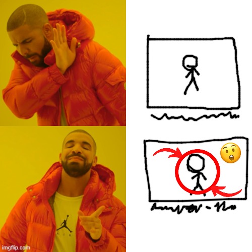 Basically most gaming video thumbnails in a nutshell | image tagged in memes,drake hotline bling | made w/ Imgflip meme maker