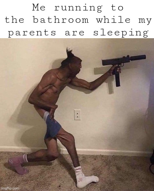 Demons be gone! | Me running to the bathroom while my parents are sleeping | image tagged in jamal | made w/ Imgflip meme maker