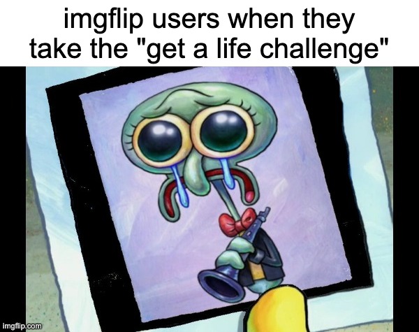 Zad Skidword | imgflip users when they take the "get a life challenge" | image tagged in zad skidword | made w/ Imgflip meme maker