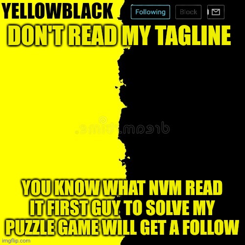 Yellowblack Announcement Template Imgflip