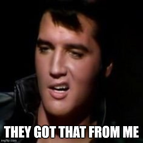 Elvis, thank you | THEY GOT THAT FROM ME | image tagged in elvis thank you | made w/ Imgflip meme maker