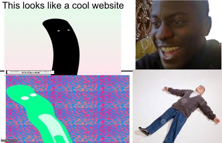*Dies* website is staggering beauty | This looks like a cool website | image tagged in unfunny,funny | made w/ Imgflip meme maker
