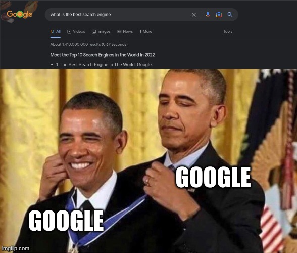 GOOGLE; GOOGLE | image tagged in obama medal | made w/ Imgflip meme maker