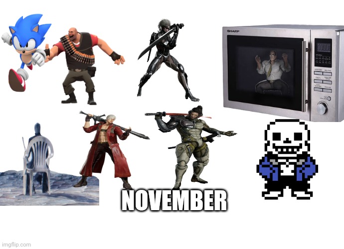 Epic gamer protectors for November | NOVEMBER | image tagged in blank | made w/ Imgflip meme maker