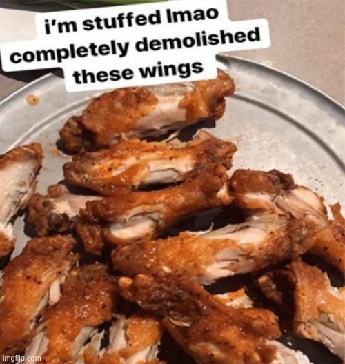 LOlOlolOOLoL | image tagged in wings,lmao | made w/ Imgflip meme maker
