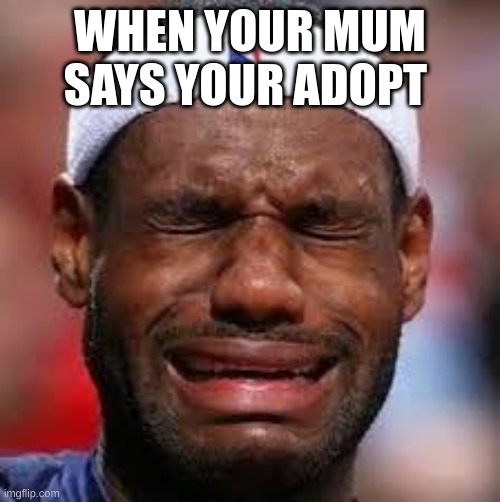 NBA | WHEN YOUR MUM SAYS YOUR ADOPT | image tagged in nba | made w/ Imgflip meme maker