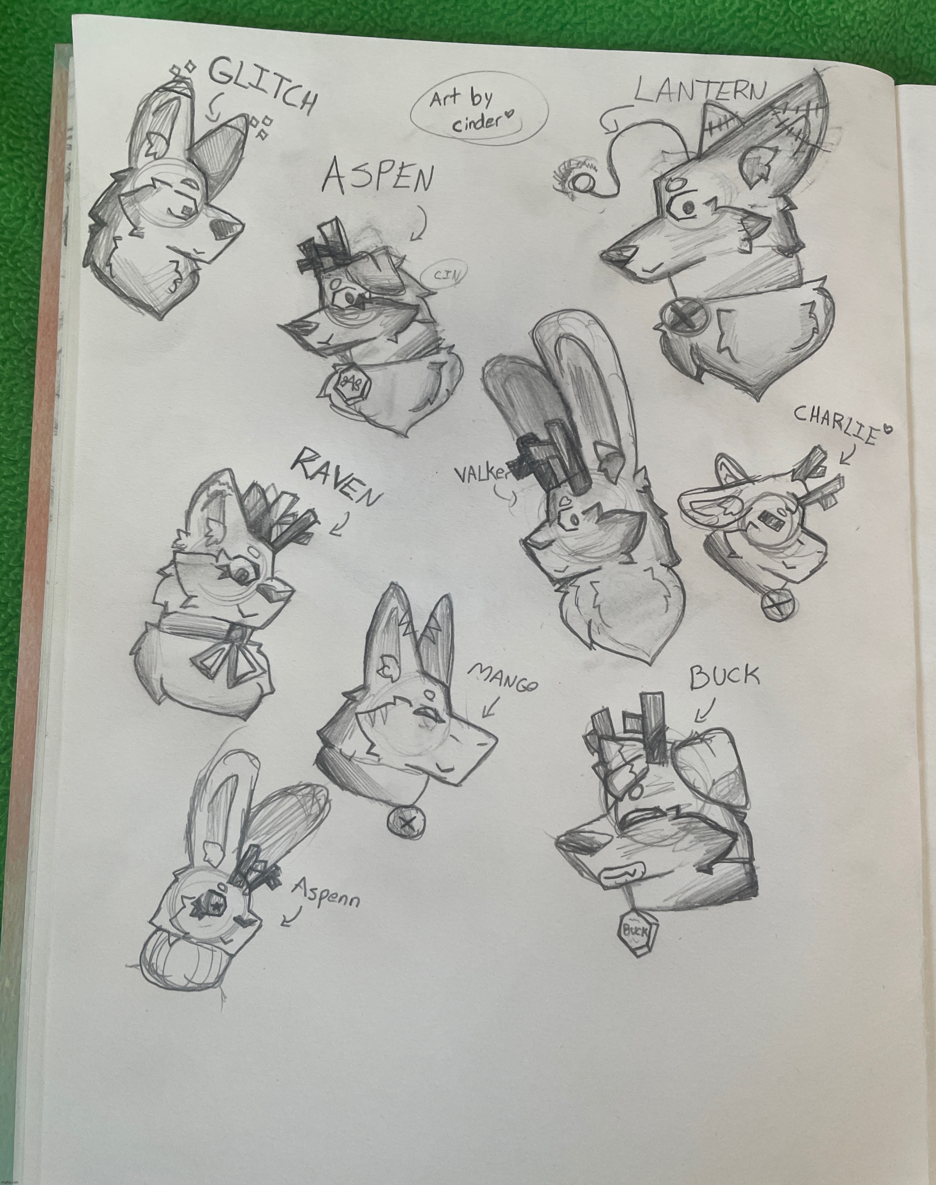 I drew all my sonas in one page! (Holy fr this took a while ) | image tagged in fursona | made w/ Imgflip meme maker