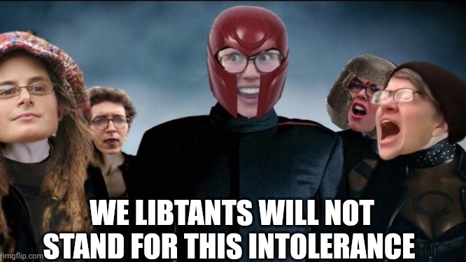 WE LIBTANTS WILL NOT STAND FOR THIS INTOLERANCE | made w/ Imgflip meme maker