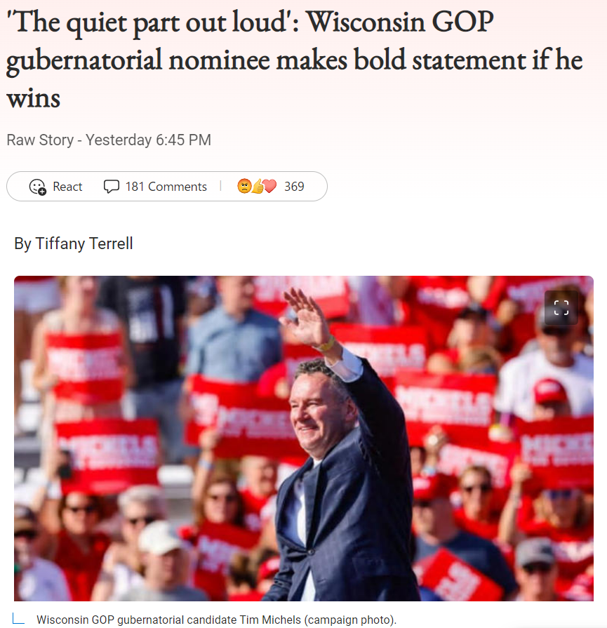 Wisconsin GOP fascist governor candidate Blank Meme Template