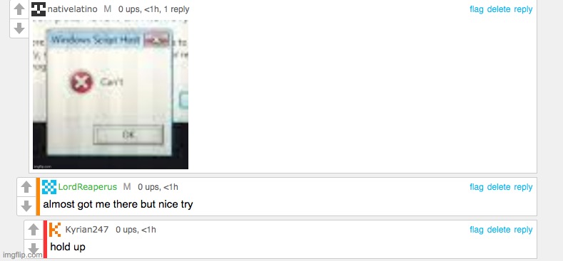 dude almost lost to a windows error message | made w/ Imgflip meme maker
