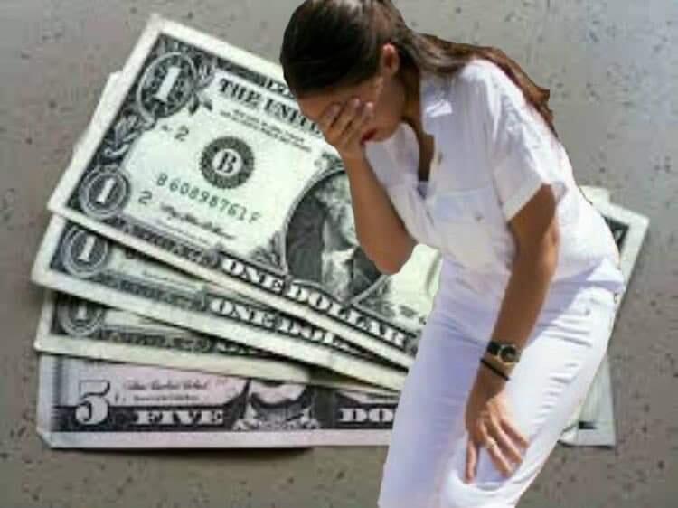 AOC crying over money Blank Meme Template