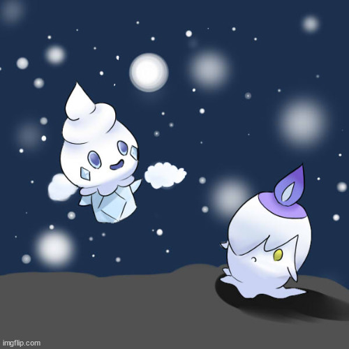 litwick and vanillite my beloveds | made w/ Imgflip meme maker