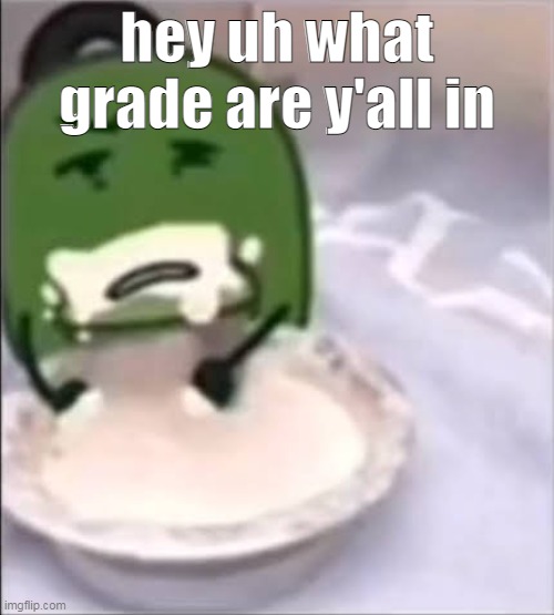 im first grade in high school | hey uh what grade are y'all in | image tagged in liam creampie | made w/ Imgflip meme maker