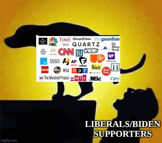 dog pooping in mouth | LIBERALS/BIDEN SUPPORTERS | image tagged in dog pooping in mouth | made w/ Imgflip meme maker