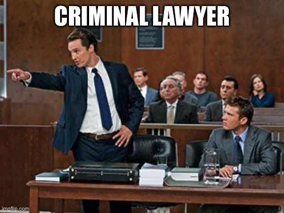 lawyer | CRIMINAL LAWYER | image tagged in lawyer | made w/ Imgflip meme maker