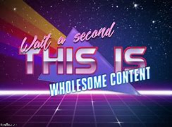 WHOLESOME CONTENT | image tagged in wholesome content | made w/ Imgflip meme maker