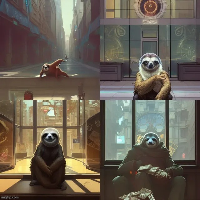 Vice-President Sloth waiting impatiently for a bank to open | image tagged in vice-president sloth waiting impatiently for a bank to open | made w/ Imgflip meme maker