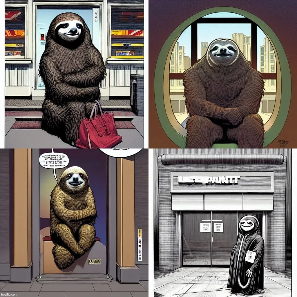 Vice-President Sloth waiting impatiently for a bank to open | image tagged in vice-president sloth waiting impatiently for a bank to open | made w/ Imgflip meme maker