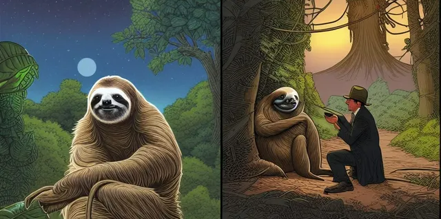 High Quality Sloth waits on a British Mormon to make Congress picks Blank Meme Template