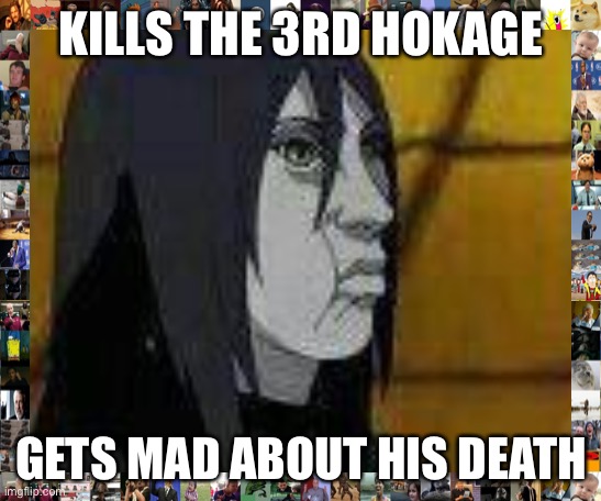 Orochimaru Vs Third Hokage, lol lol lol.