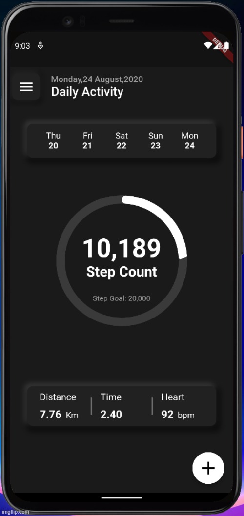 flutter step counter pedometer