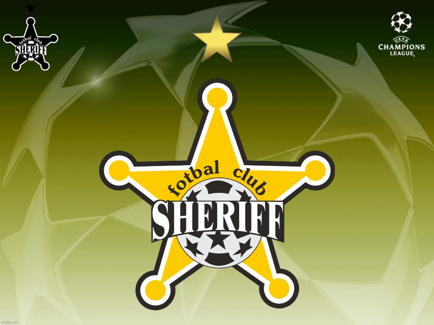 Sheriff Tiraspol UEFA Champions League 2021-2022 Wallpaper | image tagged in sheriff,champions league,fotbal,wallpapers | made w/ Imgflip meme maker