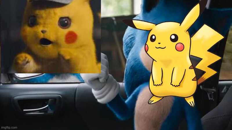Sonic Movie Old vs New | image tagged in sonic movie old vs new,detective pikachu,pokemon,sonic the hedgehog | made w/ Imgflip meme maker