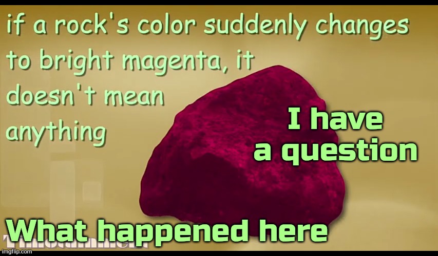 title too long. | I have a question; What happened here | image tagged in title too long | made w/ Imgflip meme maker